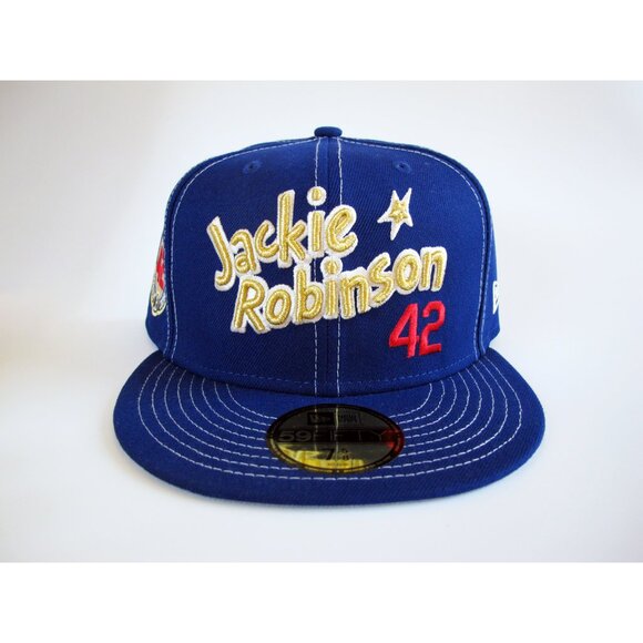 Brooklyn Dodgers x Jackie Robinson #42 New Era 59FIFTY 5950 Fitted Cap 7 5/8 hat - Picture 1 of 8
